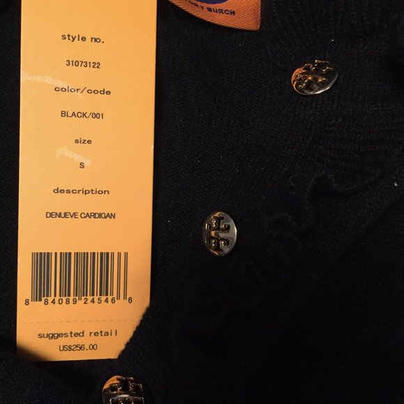 Tory Burch Cashmere Denueve Cardigan w/ gold buttons - Picture 4 of 9